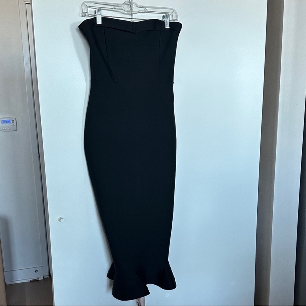 NWT House of CB Sexy Black Strapless Bodycon Dress